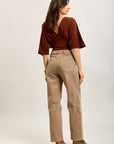 Toxik3 ballon cropped jeansbroek van stretchdenim