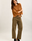 Toxik3 ballon cropped jeansbroek van stretchdenim