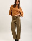 Toxik3 ballon cropped jeansbroek van stretchdenim