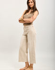 Toxik3 wide cropped stretch denim pants
