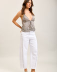 Toxik3 balloon stretch jean pants with stud details