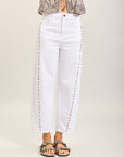 Toxik3 balloon stretch jean pants with stud details