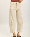 Toxik3 balloon stretch jean pants with stud details