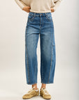 Toxik3 balloon stretch jean pants with stud details