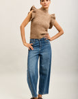 Toxik3 balloon jean pants Lyocell stud details