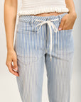 Toxik3 pantalon jean boy cropped denim stretch imprimé