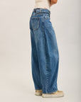 Toxik3 Stretch-Denim-Ballon-Jeanshose mit Knöpfen in der Taille