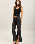 Toxik3 pantalon jean bootcut denim stretch fentes