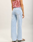 Toxik3 pantalon jean droit denim stretch ceinture retournée