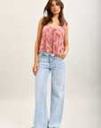 Toxik3 pantalon jean droit denim stretch ceinture retournée
