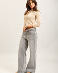 Toxik3 pantalon jean droit denim stretch ceinture retournée