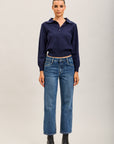 Toxik3 pantalon jean droit crop denim stretch