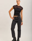 Toxik3 pantalon jean droit crop denim stretch