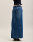 Toxik3 langer Stretch-Jeans-Bleistiftrock mit Schlitz