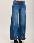 Toxik3 pantalon jean bi-color denim stretch extra-wide clous