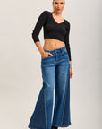 Toxik3 pantalon jean bi-color denim stretch extra-wide clous