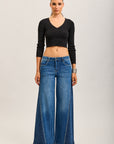 Toxik3 pantalon jean bi-color denim stretch extra-wide clous