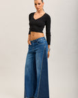 Toxik3 pantalon jean bi-color denim stretch extra-wide clous
