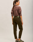 Toxik3 pantalon jean mom cropped denim stretch ourlet
