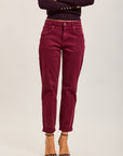 Toxik3 pantalon jean mom cropped denim stretch ourlet