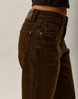 Toxik3 pantalon jean mom cropped denim stretch ourlet