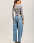 Toxik3 pantalon jean balloon Lyocell asymétrique
