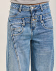 Toxik3 pantalon jean balloon Lyocell asymétrique