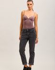 Toxik3 pantalon jean mom cropped denim stretch ourlet léopard
