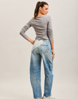 Toxik3 printed stretch denim balloon jean pants
