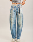 Toxik3 printed stretch denim balloon jean pants