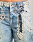 Toxik3 printed stretch denim balloon jean pants