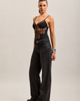 Toxik3 pantalon jean droit denim stretch taille inversé