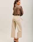 Toxik3 straight cropped denim stretch jean pants with belt
