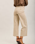 Toxik3 straight cropped denim stretch jean pants with belt