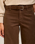 Toxik3 straight cropped denim stretch jean pants with belt