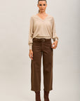 Toxik3 straight cropped denim stretch jean pants with belt
