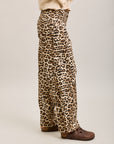 Toxik3 pantalones vaqueros globo de denim elástico con estampado de leopardo
