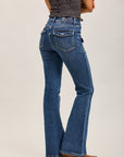 Toxik3 stretch denim bootcut jean pants buttoned pockets