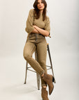 Toxik3 super stretch creased slim jeans with cuffed buttons - essential collection