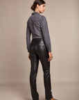 Toxik3 Slim-Up Slim-Up Pants in Leather Details Nails