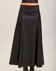 Toxik3 long faux leather pencil skirt