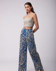 Toxik3 pantalon wide Lyocell imprimé noeud