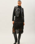 Toxik3 faux crop biker jacket