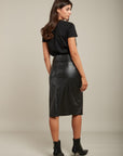 Toxik3 Skirt Skirt Fallow Leather Pockets Plated Boucles