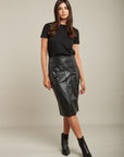 Toxik3 Skirt Skirt Fallow Leather Pockets Plated Boucles