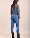 Toxik3 Slim-Stretchjeans mit Nietendetails und Westerntaschen