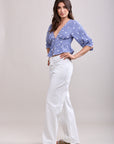 Toxik3 pantalon jean wide denim stretch double couture