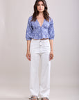 Toxik3 pantalon jean wide denim stretch double couture