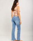 Toxik3 straight stretch denim pants with side lace details