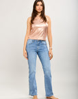 Toxik3 straight stretch denim pants with side lace details